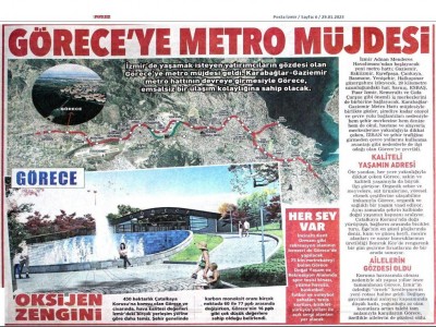 Görece'ye Metro Müjdesi